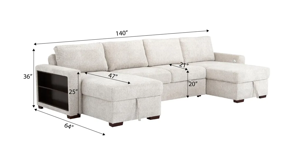 Juniper 4-pc. Sectional Dimensions