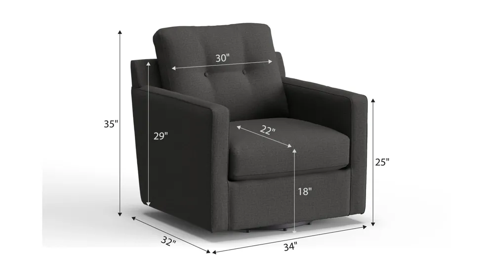 ModularOne Swivel Chair Dimensions