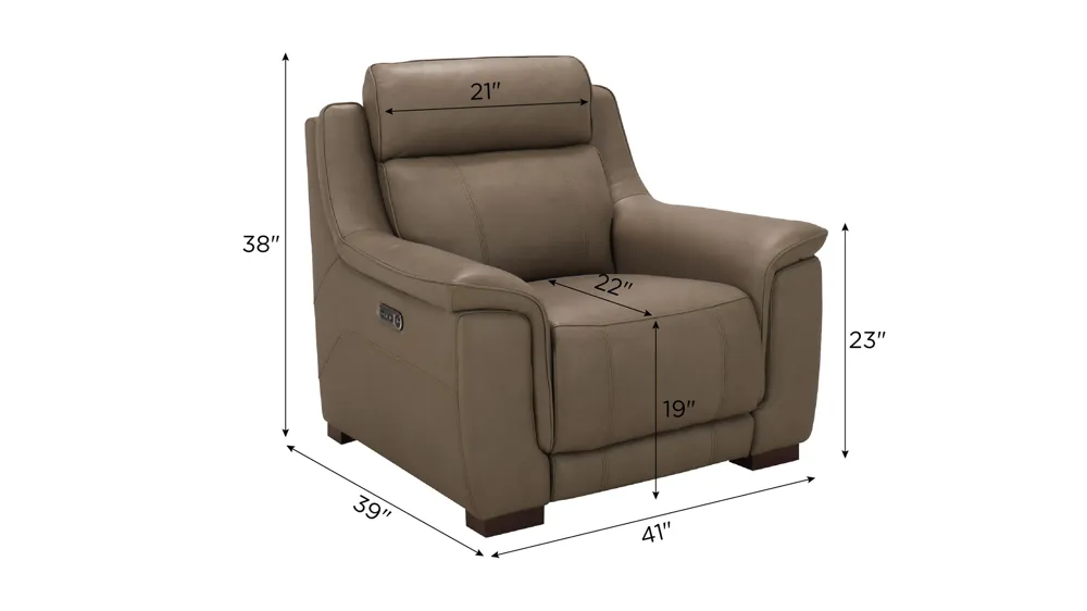 Griffith Power Recliner w/ Power Headrest Dimensions