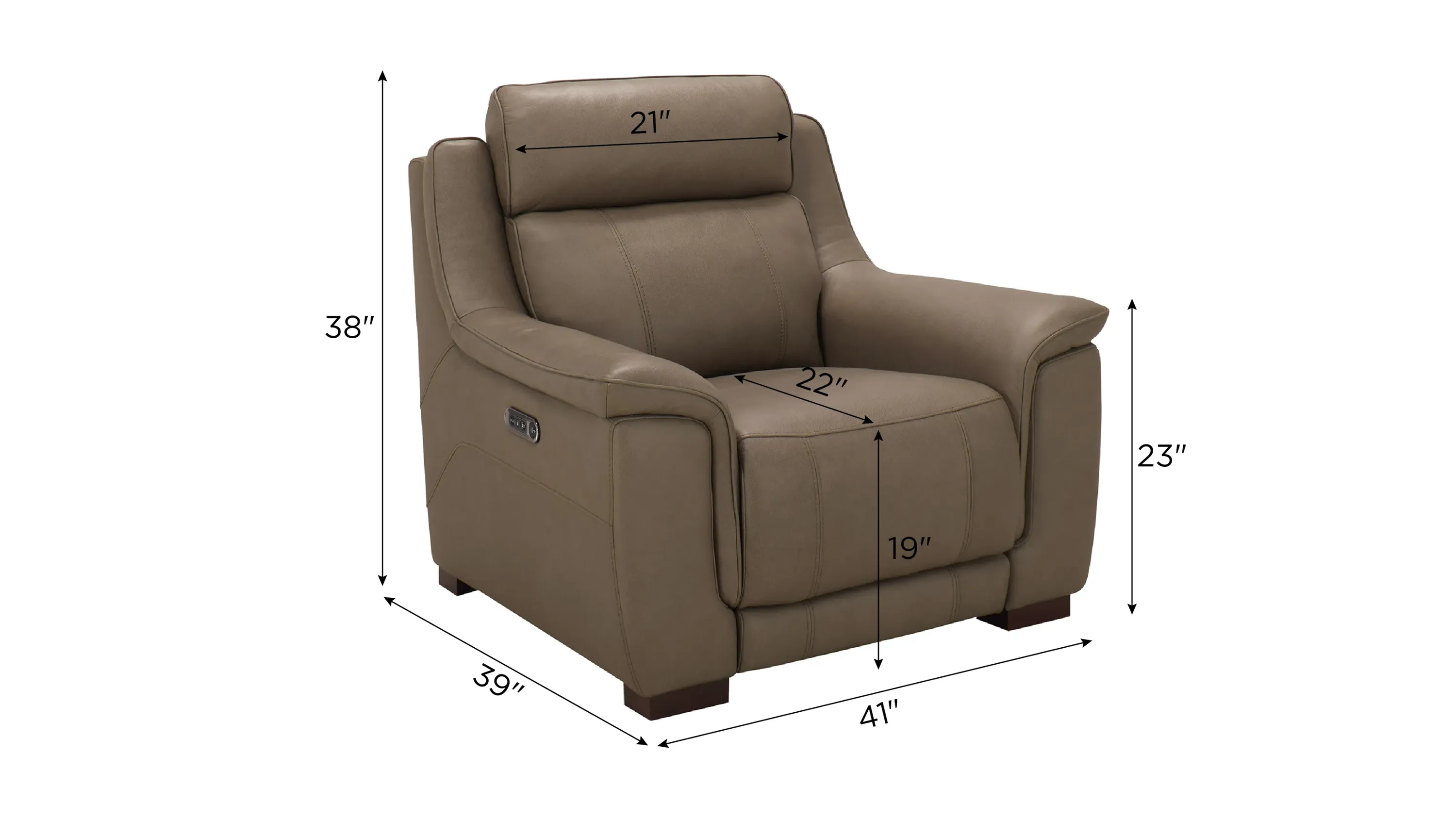 Griffith Power Recliner w/ Power Headrest | Raymour & Flanigan