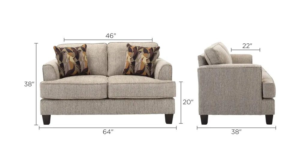 Johnson Loveseat Dimensions