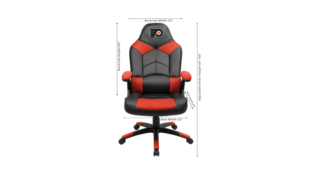 NHL Faux Leather Oversized Gaming Chair Dimensions