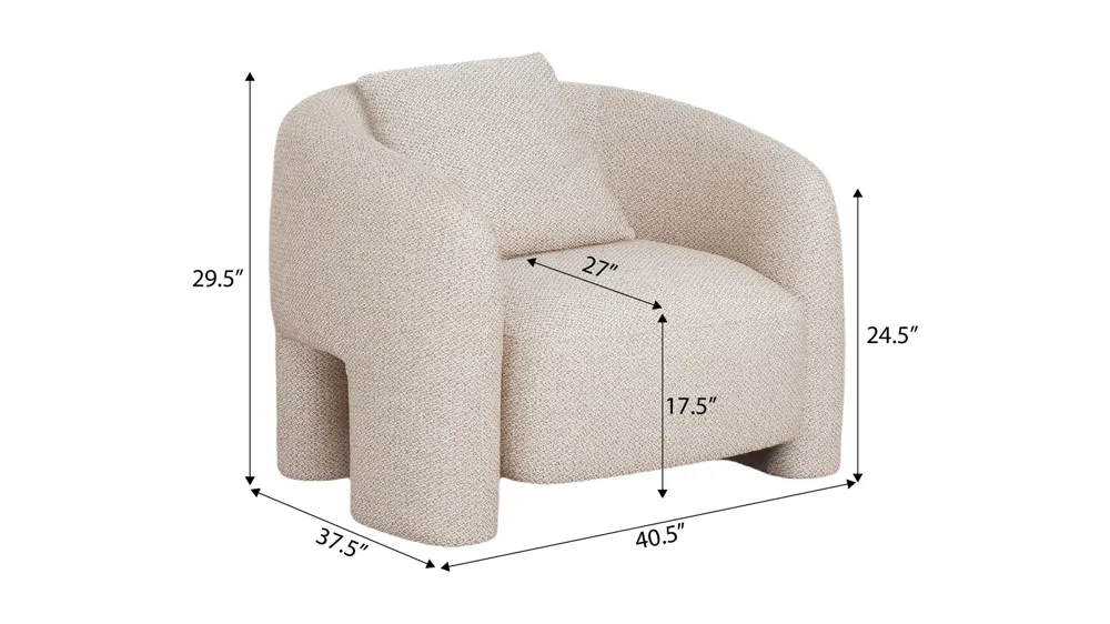 Sylvia Accent Chair Dimensions
