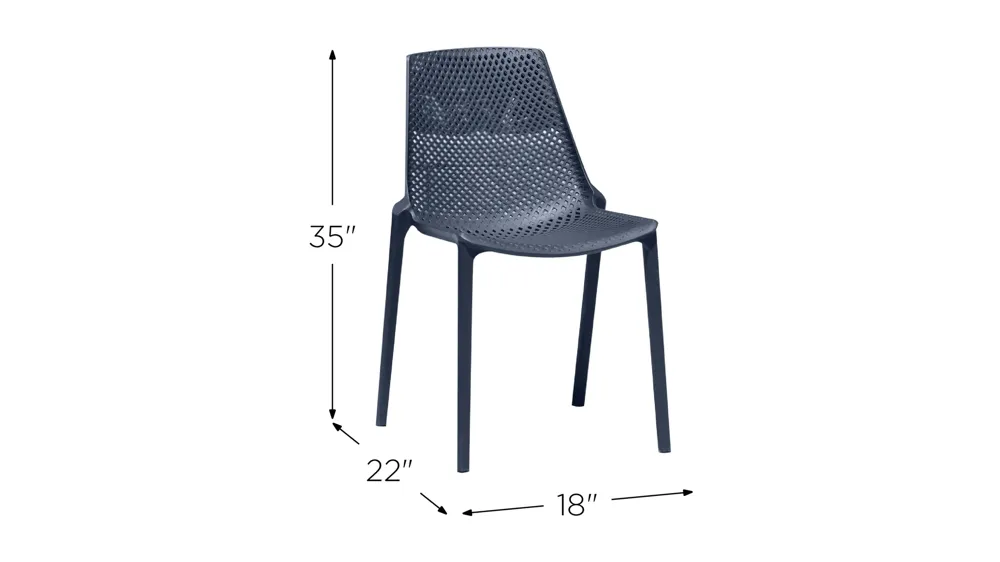 Thorne Outdoor Dining Chair - Set of 4 Dimensions