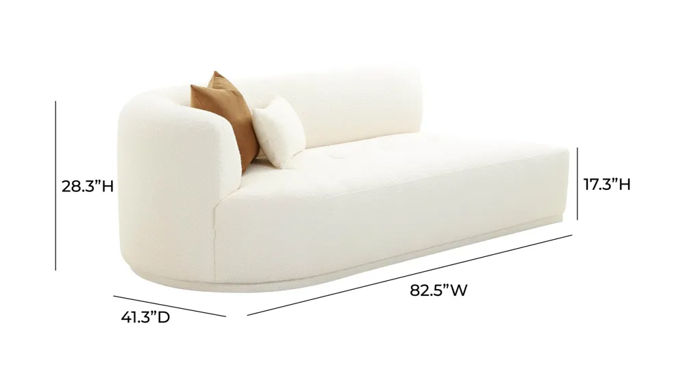 Fickle Modular LAF Loveseat Dimensions
