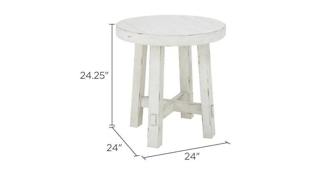 Marguerite Round End Table Dimensions