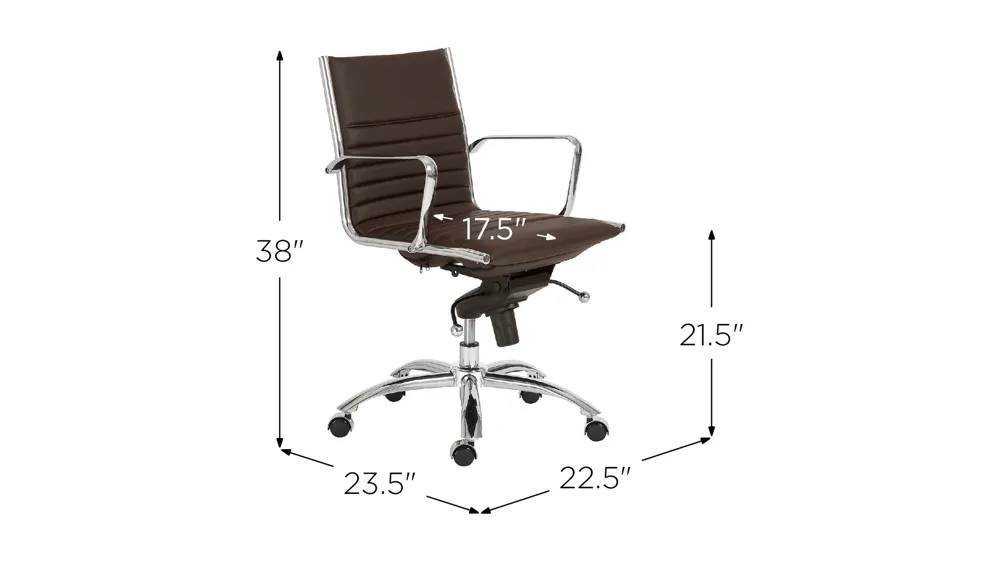 Dirk Low Back Office Chair Dimensions
