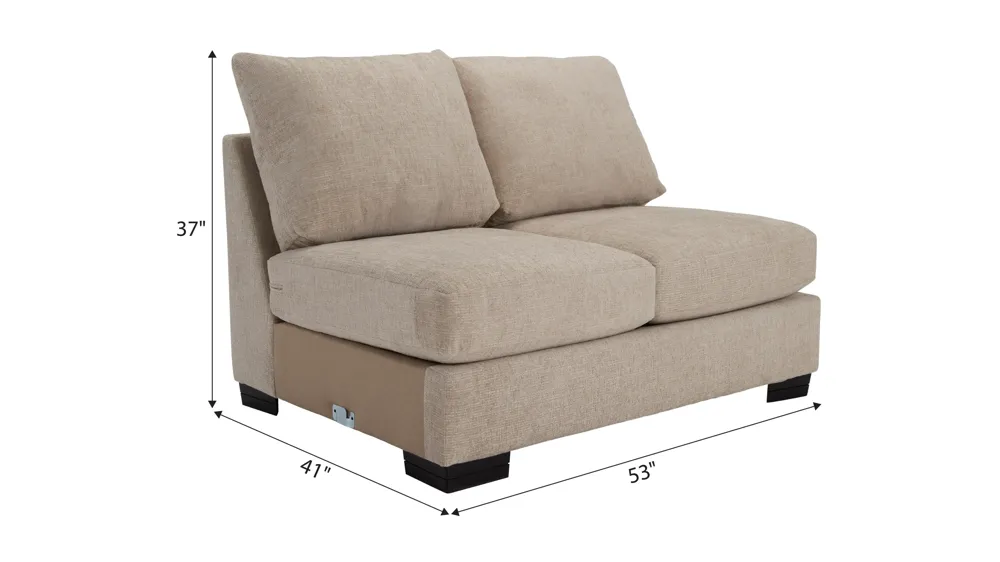 Cooper Armless Loveseat Dimensions