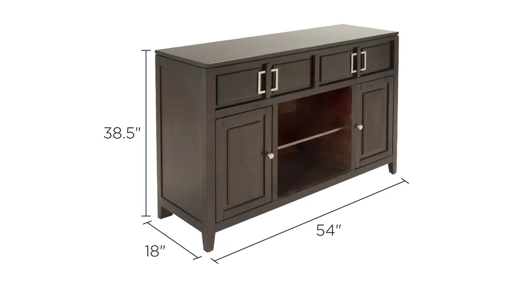Cadence Server w/ Wine Storage Dimensions