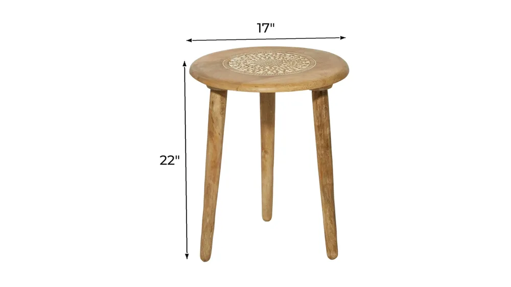 Ivy Collection Drum Accent Table Dimensions