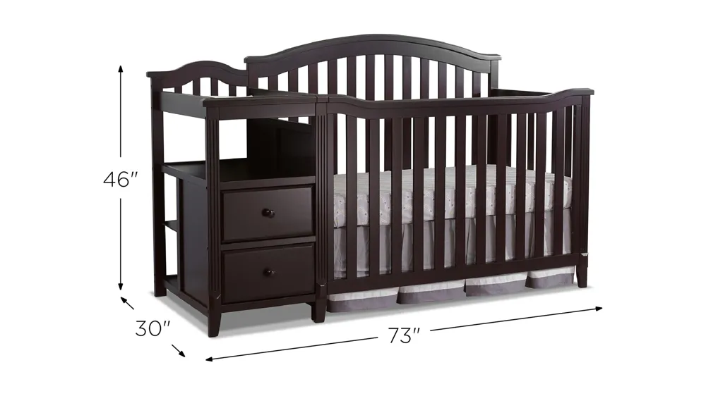 Berkley Crib with Conversion Kit & Changer Dimensions