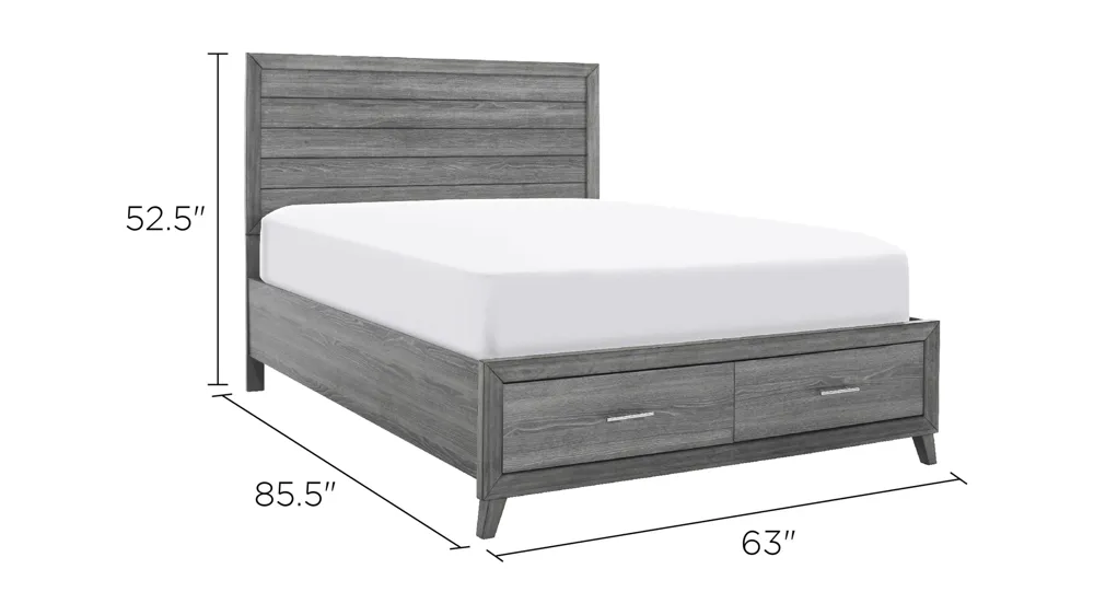 Tobyn Platform Storage Bed Dimensions