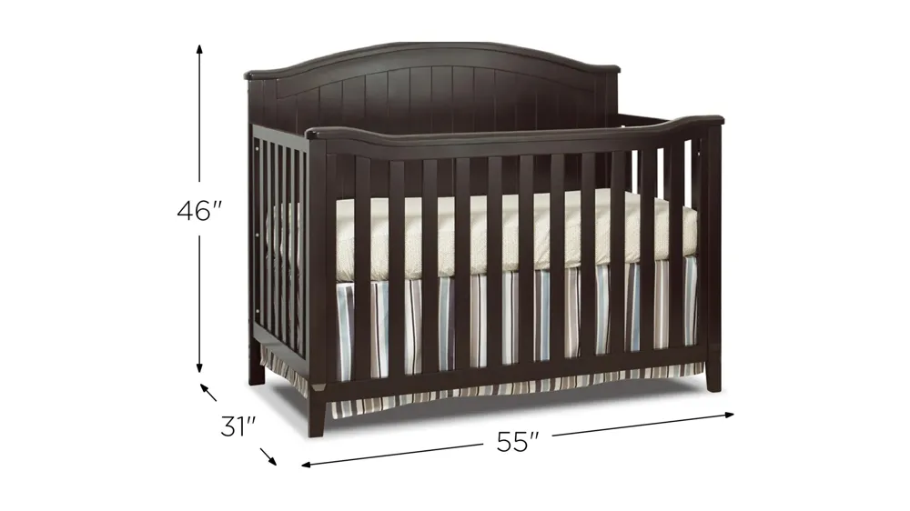 Fairview Four-in-One Crib with Conversion Kit Dimensions