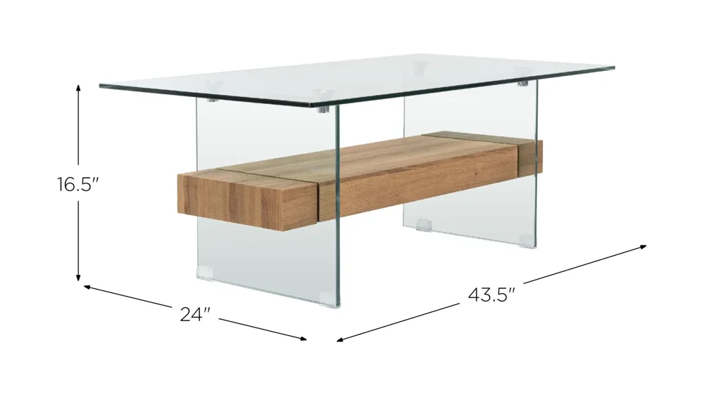 Orson Glass Coffee Table Dimensions