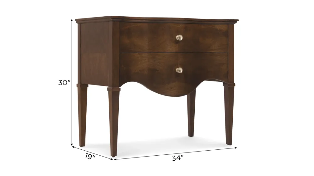 Archives Two-Drawer Nightstand Dimensions