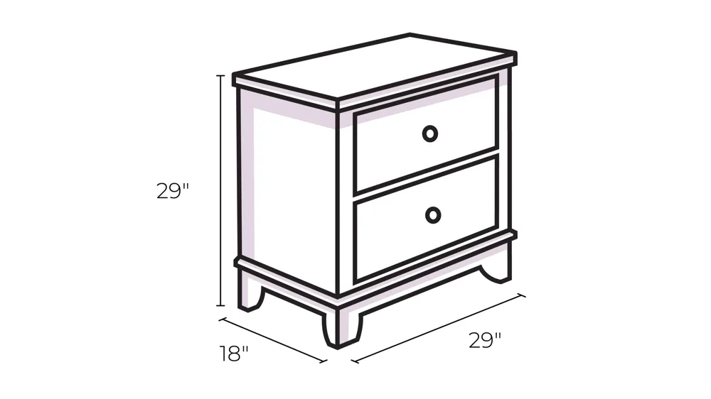 Calistoga Nightstand Dimensions
