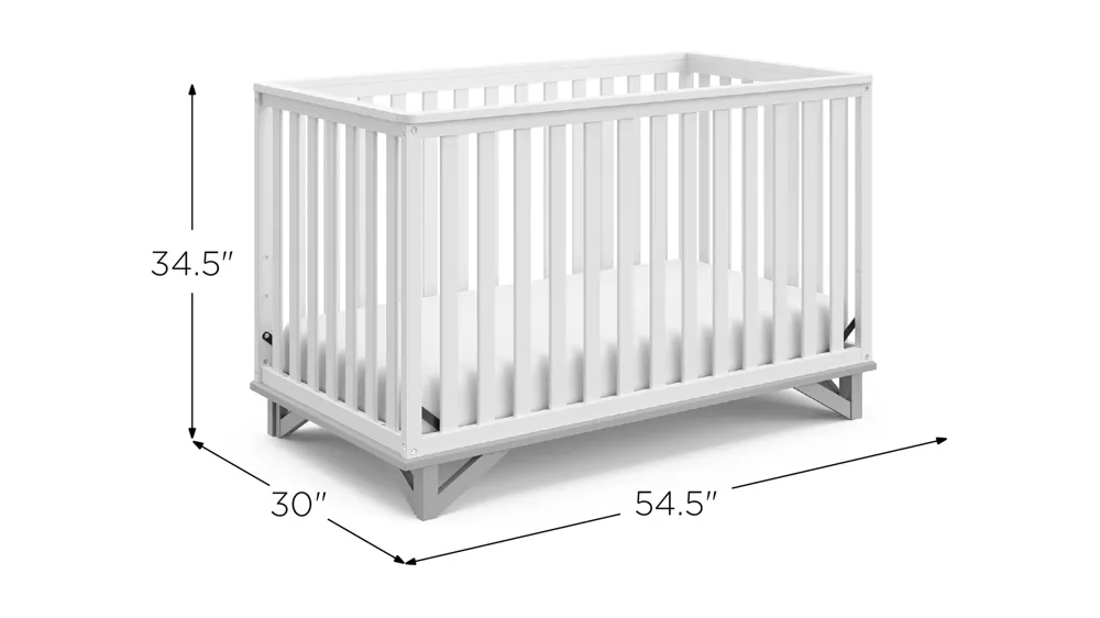 Storkcraft Santa Monica 5-in-1 Convertible Crib Dimensions