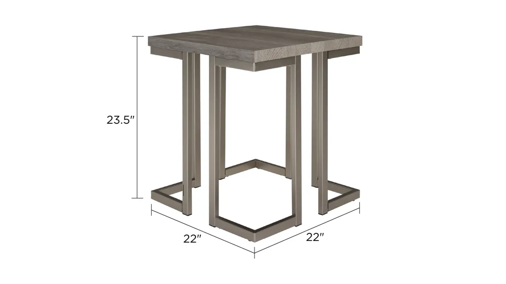 Bardot End Table Dimensions