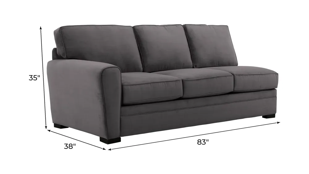 Artemis II Left Arm Facing Sofa Dimensions
