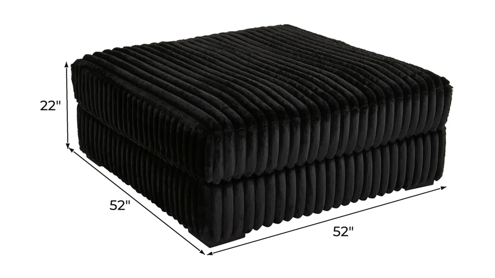 Onyx Moon Cocktail Ottoman Dimensions