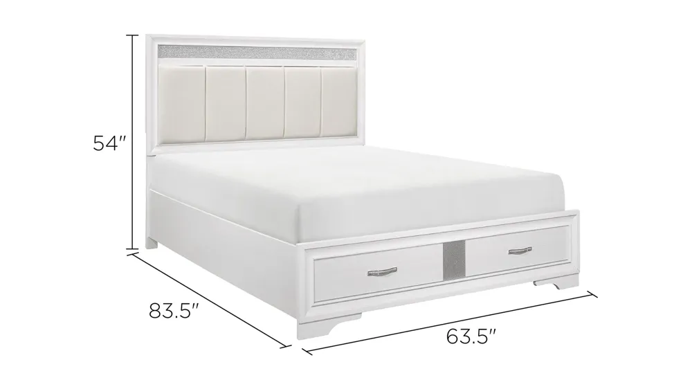 Griggs Upholstered Storage Bed Dimensions