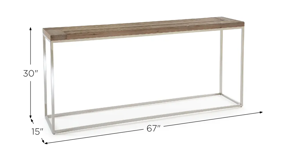 Ace Reclaimed Wood Console Table Dimensions