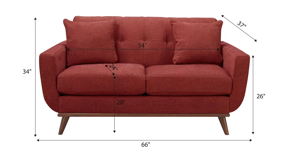 Milo Loveseat Dimensions
