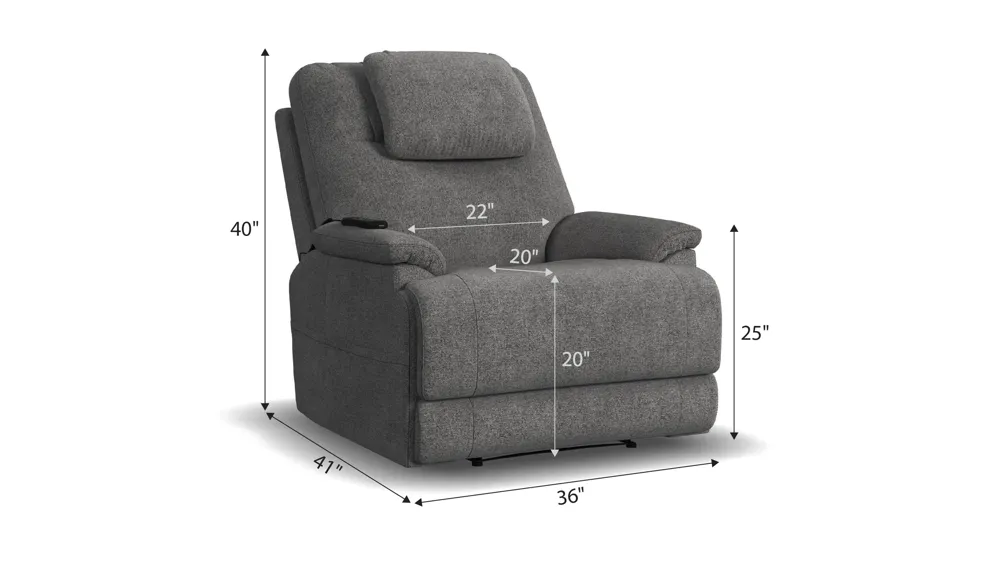 Zecliner Triple Power Lift Recliner Dimensions