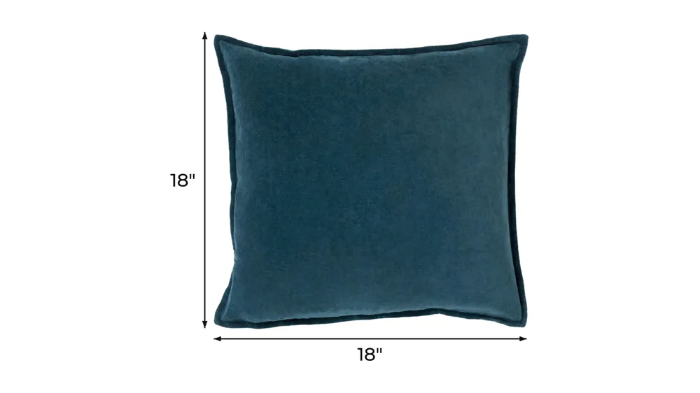 Cotton Velvet 18" Throw Pillow Dimensions