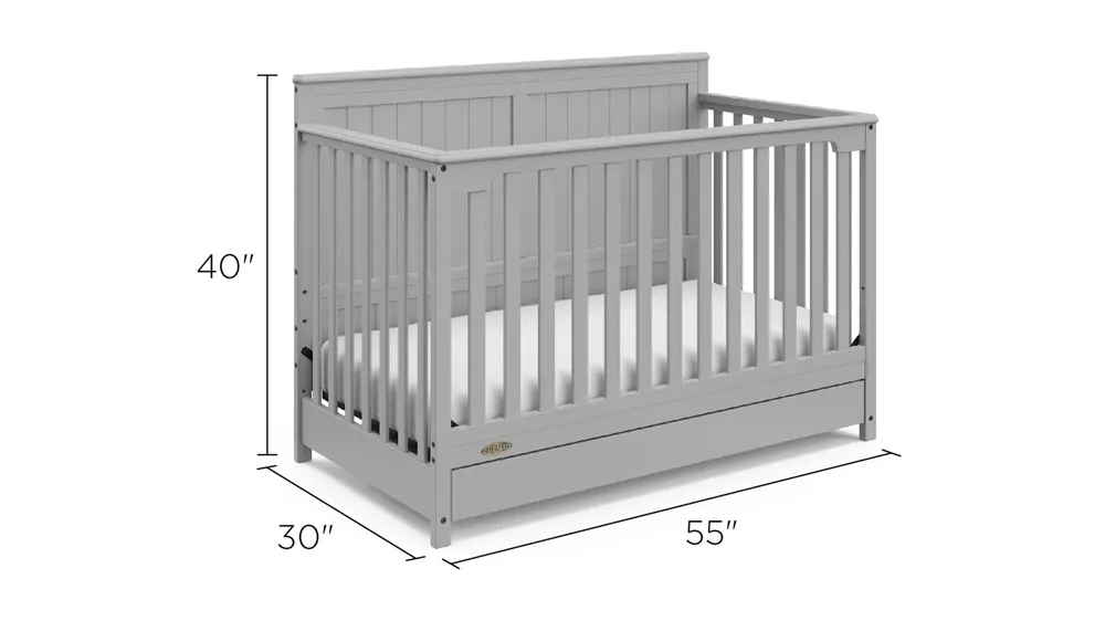 Halsey Convertible Crib w/ Drawer Dimensions
