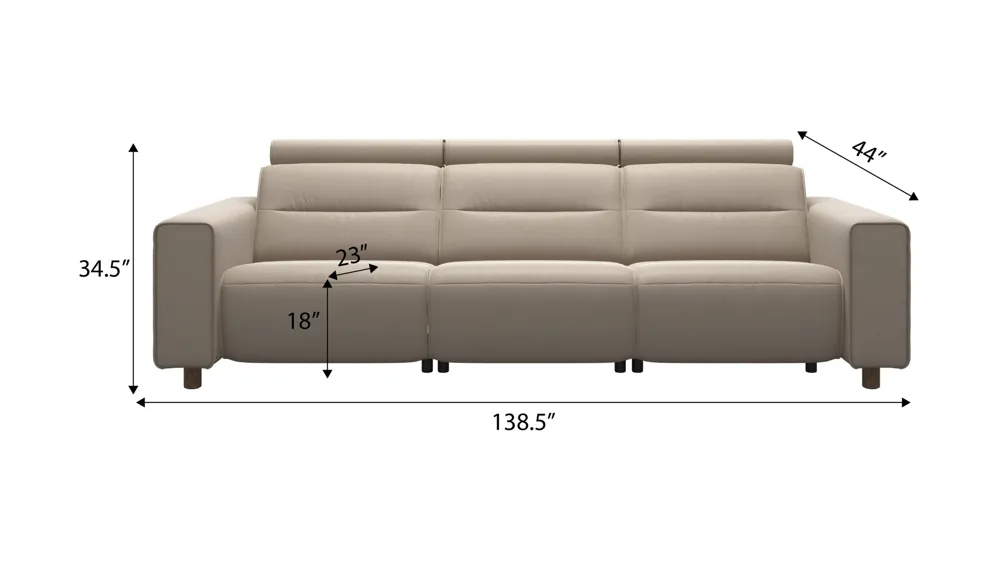 Emily 6-pc. Power Sofa Dimensions
