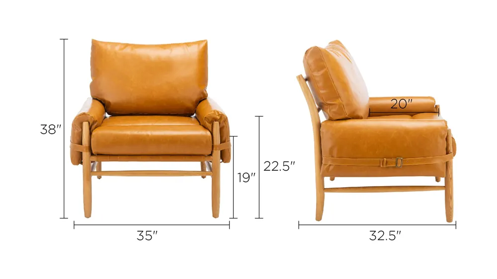 Topanga Mid Century Arm Chair Dimensions