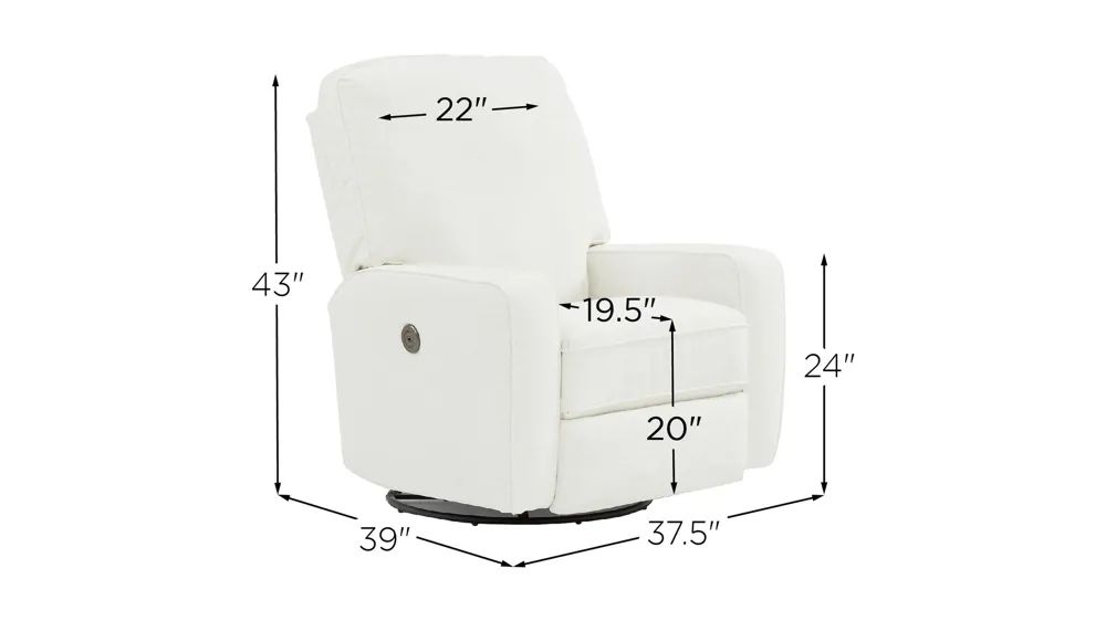 Stetson Power Swivel Recliner Dimensions