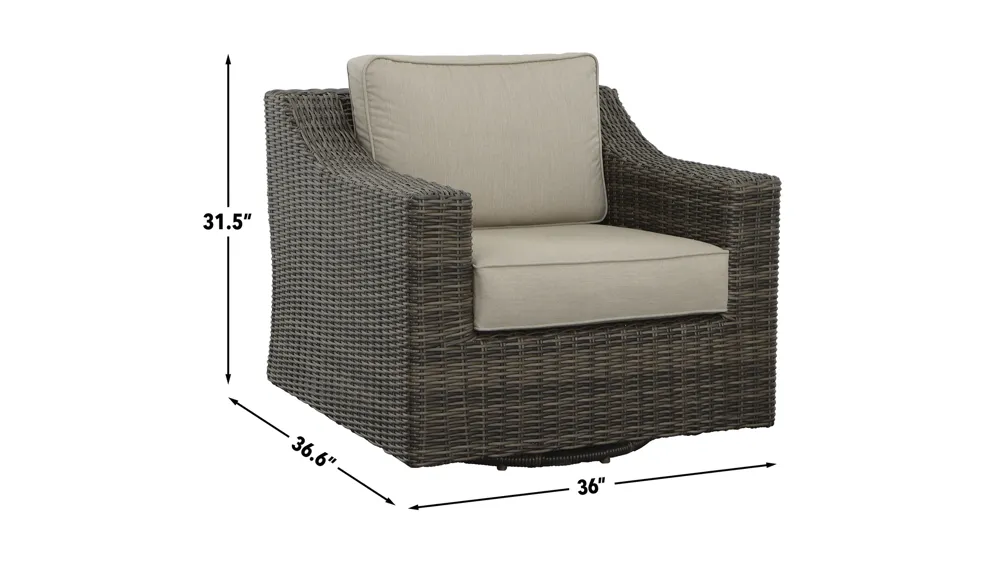 Jones Outdoor Swivel Chair Dimensions