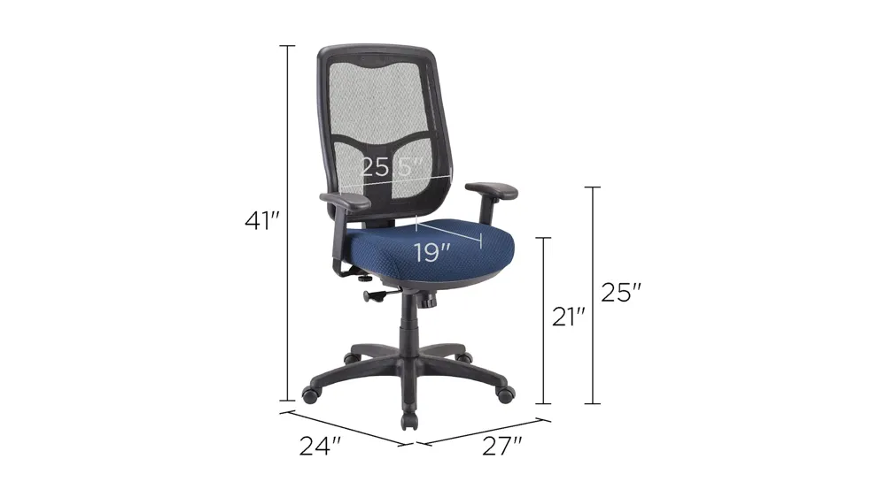 Tempur-Pedic Mesh Back Home Office Chair Dimensions