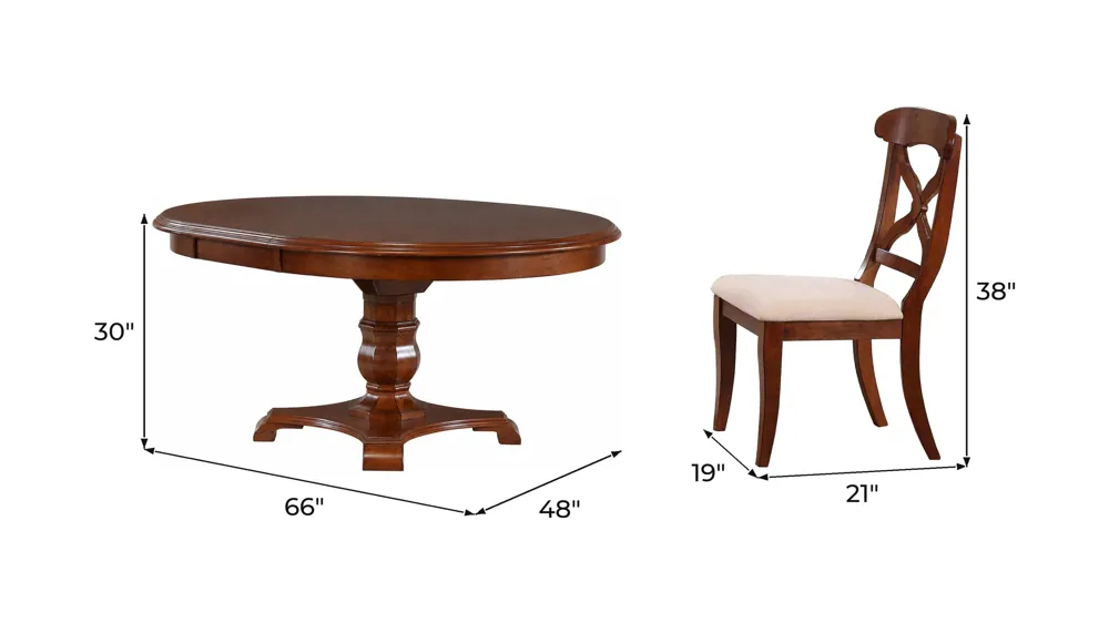 Fenway 5-pc. Dining Set w/ Leaf Dimensions