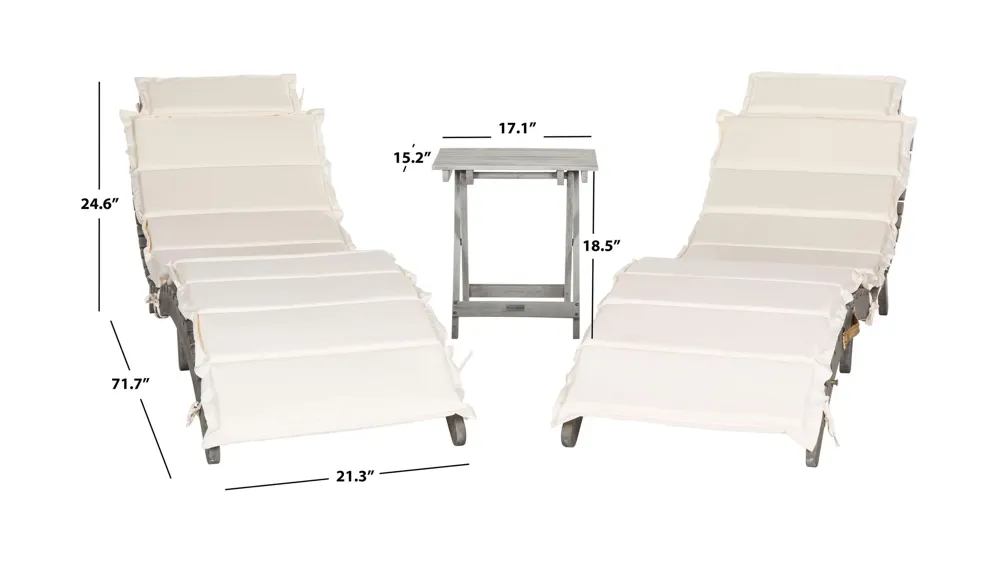 Babylon 3-pc. Patio Set Dimensions