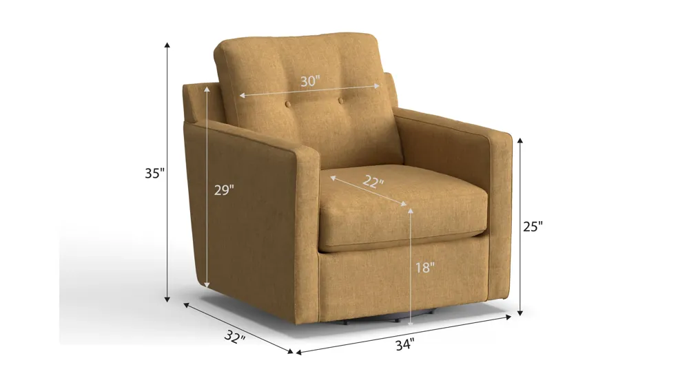 ModularOne Swivel Chair Dimensions