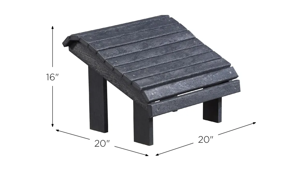 Capterra Casual Recycled Outdoor Premium Adirondack Footstool Dimensions