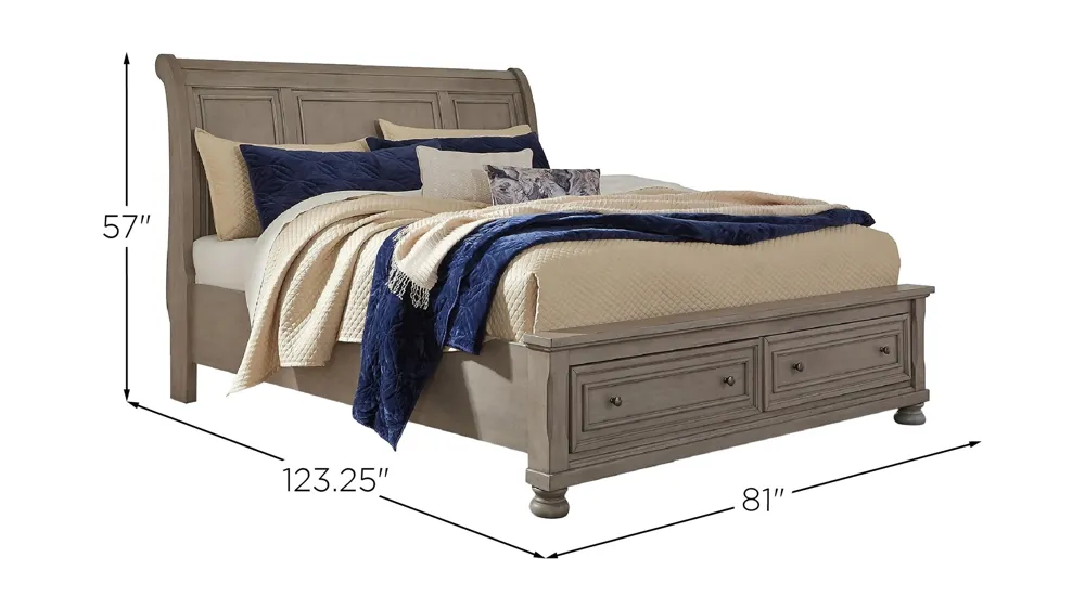 Lettner California King Sleigh Bed Dimensions