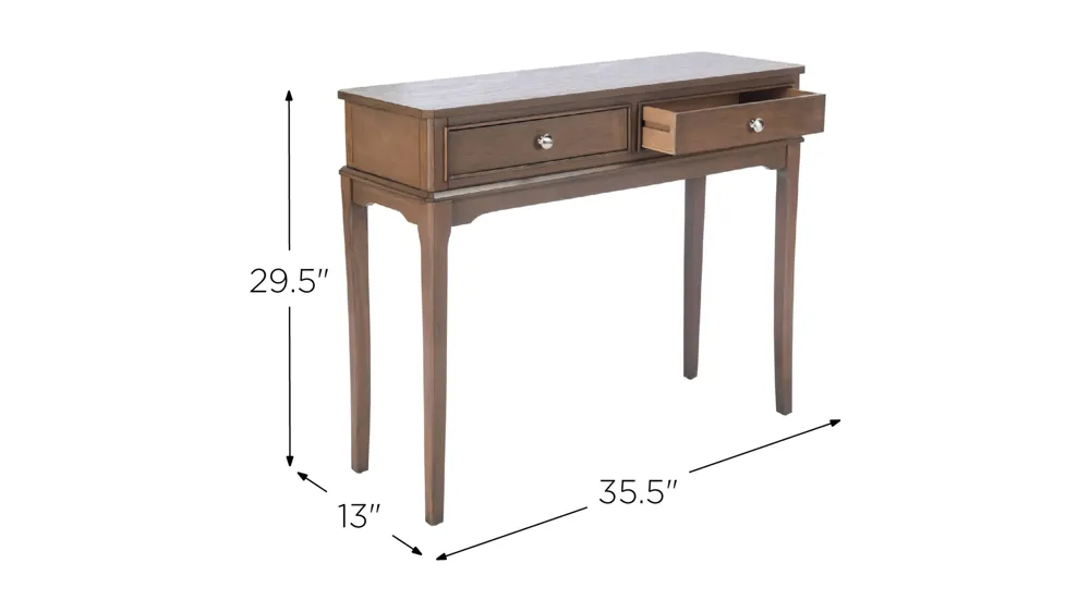Michaela 2 Drawer Console Table Dimensions
