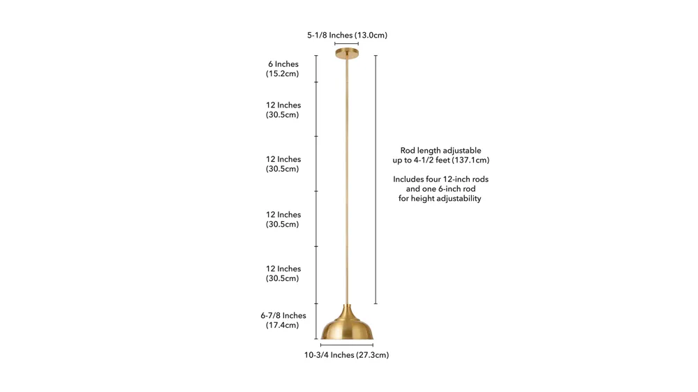 Regan Pendant Dimensions