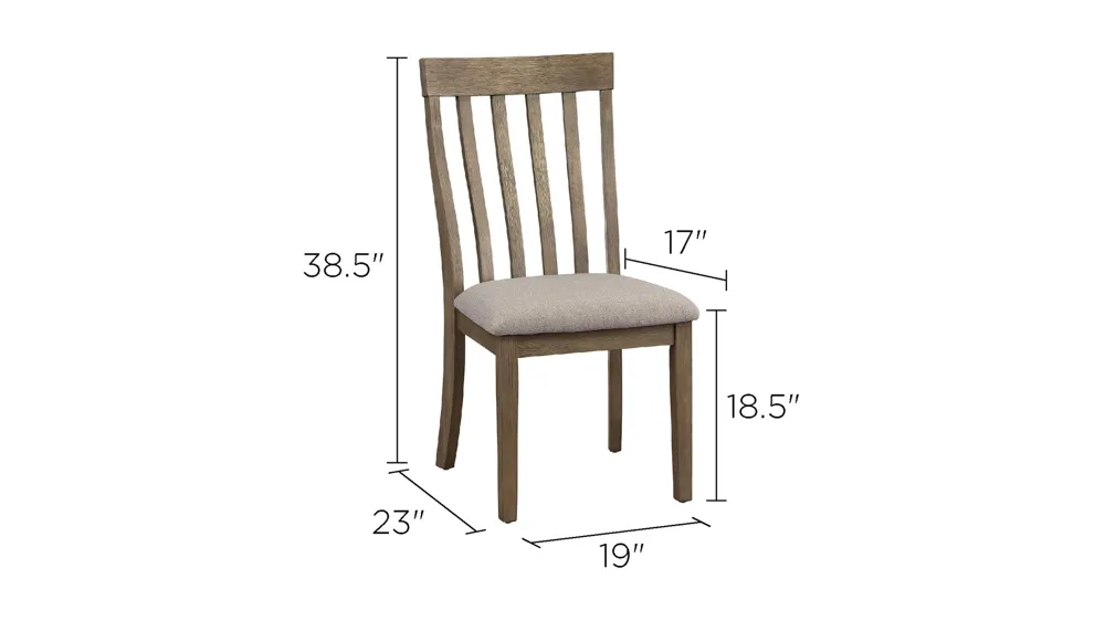 Brim Dining Room Side Chair (Set of 2) Dimensions