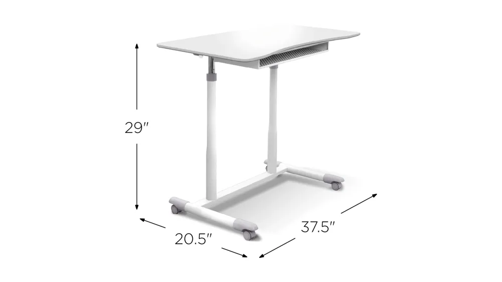 Marlin Adjustable Mobile Desk Dimensions