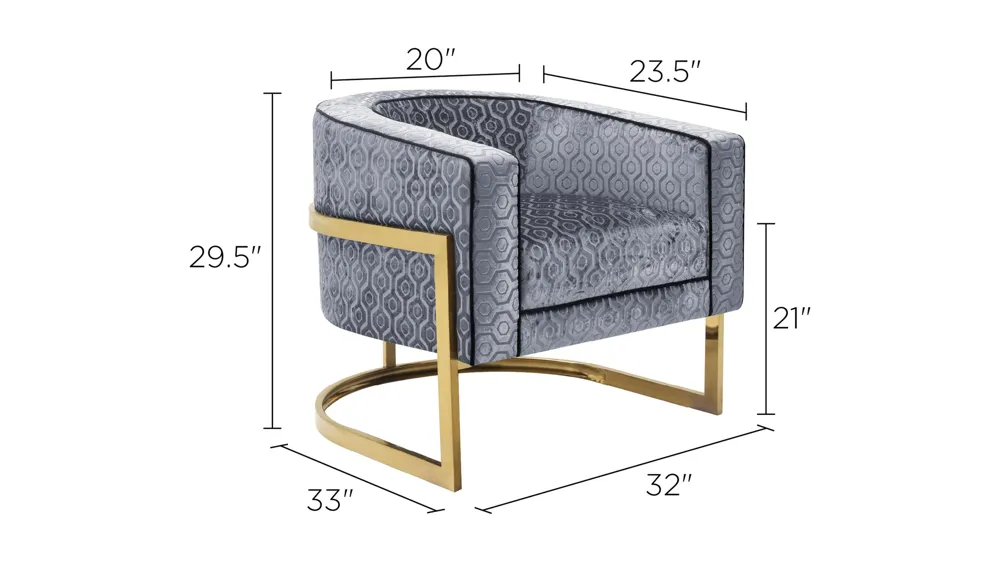 Diana Accent Chair Dimensions