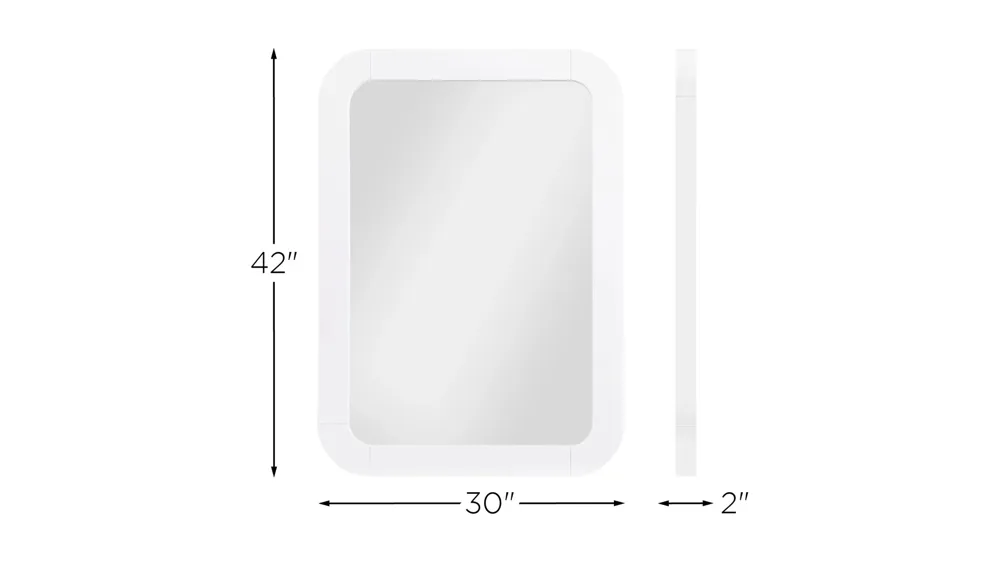 Artisto White Mirror Dimensions