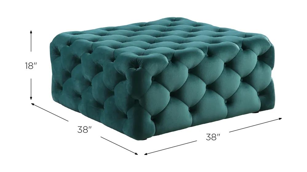 Belham Square Tufted Ottoman Dimensions