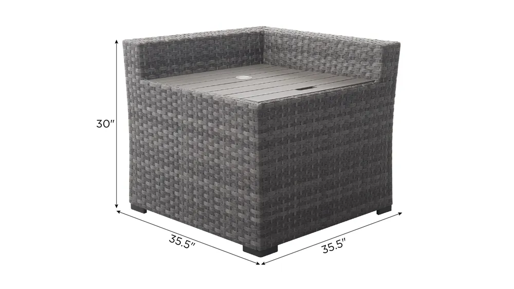 Palm Isle Outdoor Corner Table Dimensions