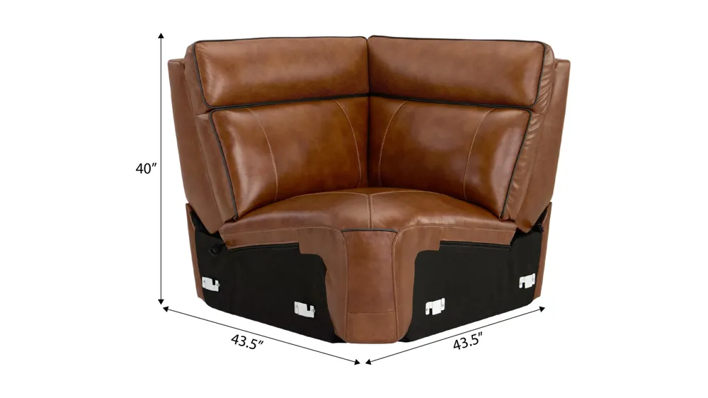 Titan Leather Wedge w/Speakers Dimensions