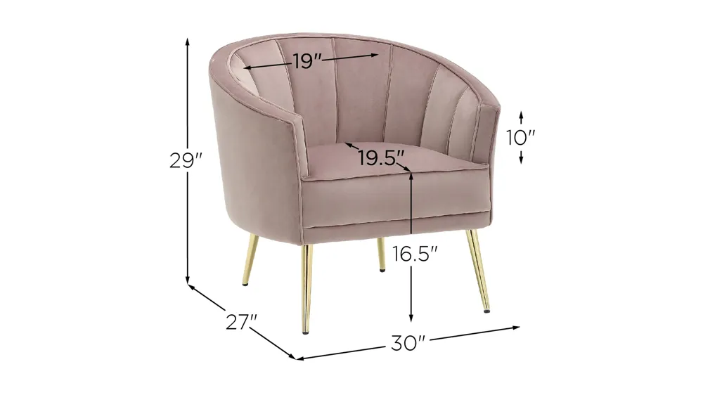 Tania Accent Chair Dimensions